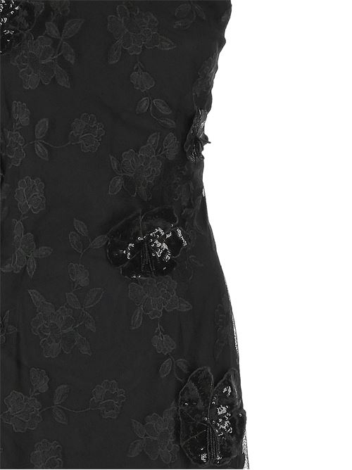 Short mesh dress with flower embroidery ROTATE BIRGERCHR | 113584100BCR1789100